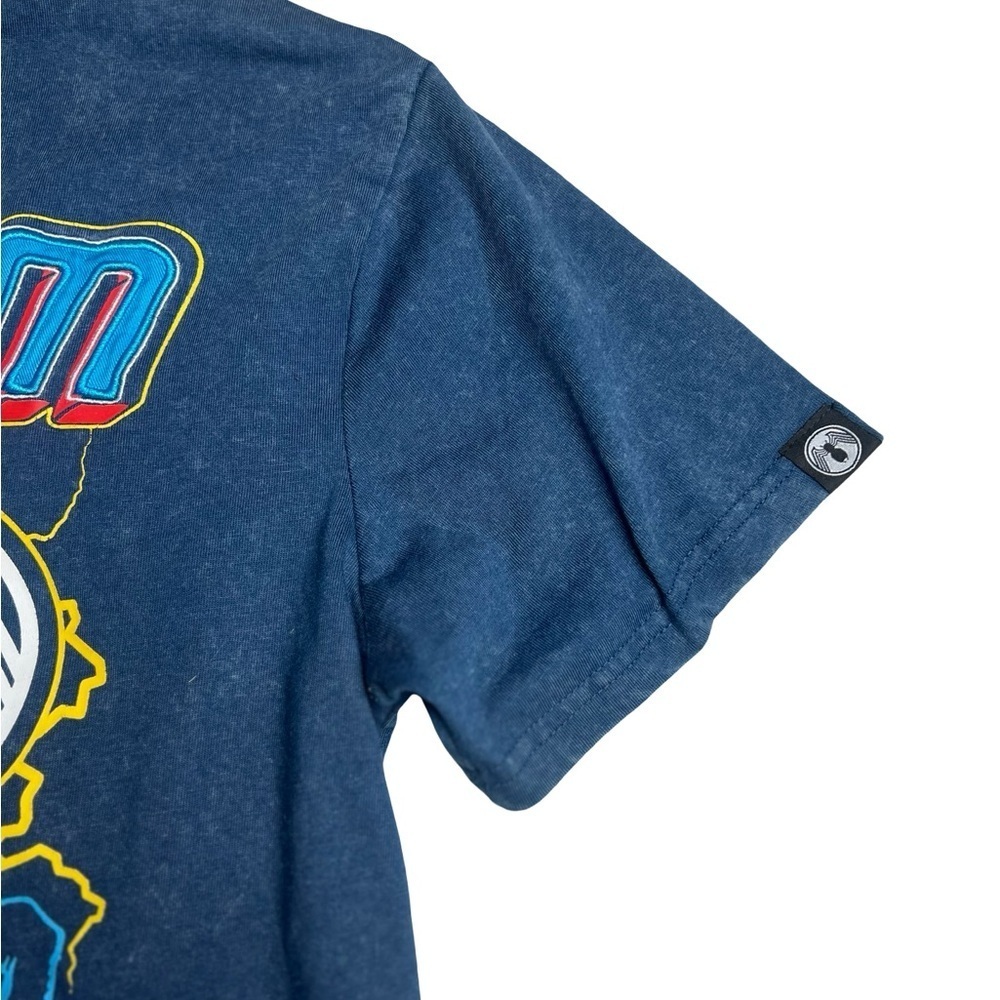 Marvel Mad Engine Blue Graphic T-Shirt Venom Mens L Vintage Wash Embroidered - Picture 2 of 8